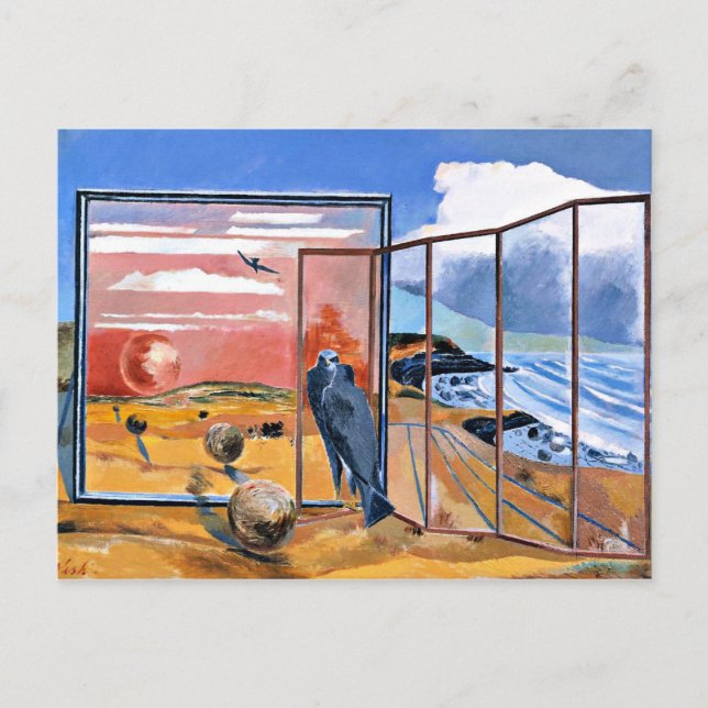 Cartão Postal Paisagem de um Sonho, pintura de Paul Nash (Frente)