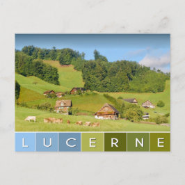 Cartão Postal Paisagem de Verão na Suiça