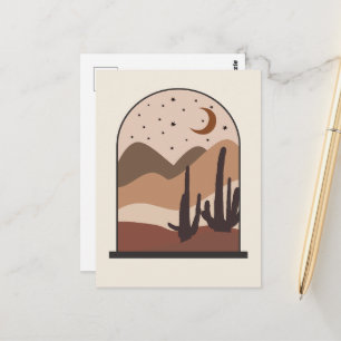Cartão Postal Paisagem do Deserto, Arizona, Arte Abstrata Boho