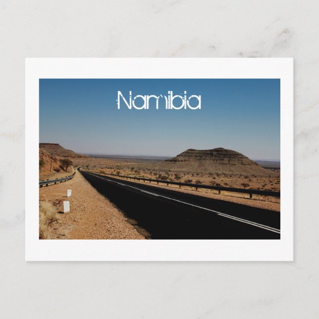 Cartão Postal Paisagem do Deserto da Namíbia (Frente)