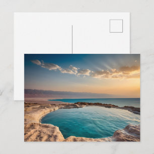 Cartão Postal paisagem do Mar Morto Israel