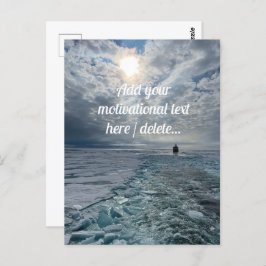 Cartão Postal Paisagem do Oceano Ártico, Fotografia, Personaliza