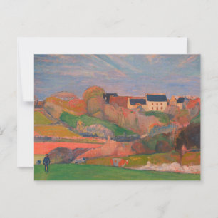 Cartão Postal Paisagem em Le Pouldu por Gauguin: