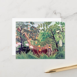 Cartão Postal Paisagem Exótica Henri Rousseau