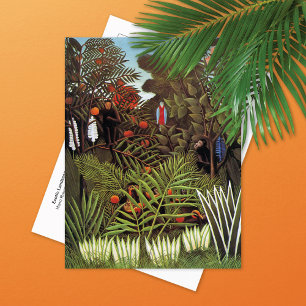 Cartão Postal Paisagem Exótica Selva Henri Rousseau