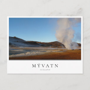 Cartão Postal Paisagem geotérmica de Myvatn na Islândia