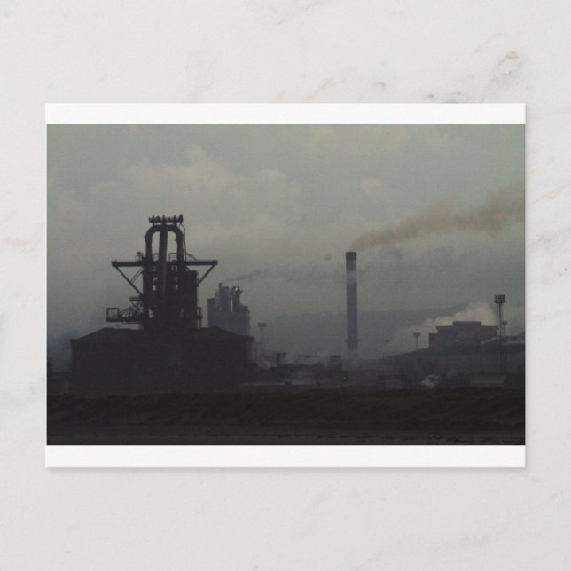 Cartão Postal Paisagem Industrial, Redcar (Frente)