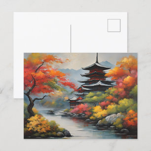 Cartão Postal Paisagem Japonesa