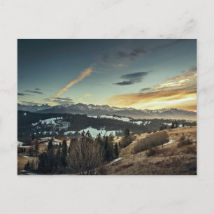 Cartão Postal paisagem magnífica de zakopane