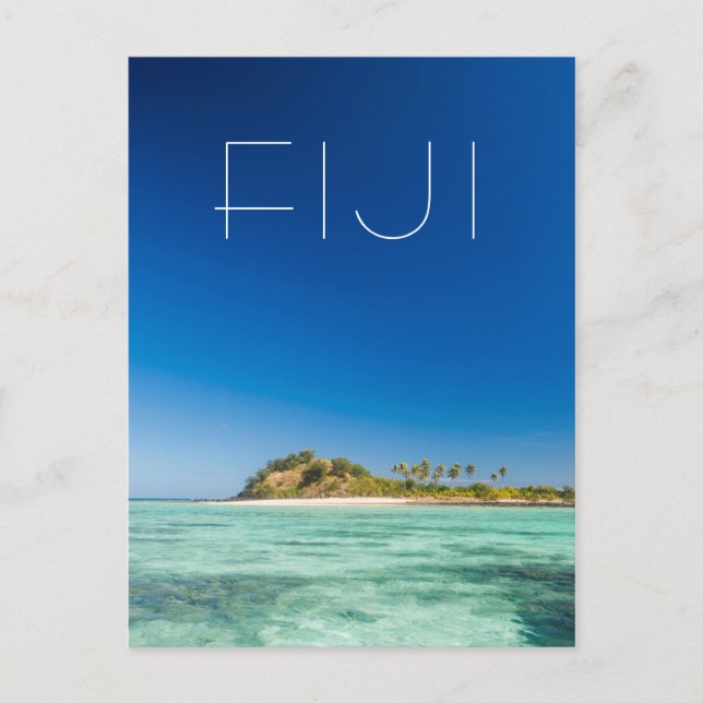 Cartão Postal Paisagem Marítima da Lagoa Azul, Fiji (Frente)