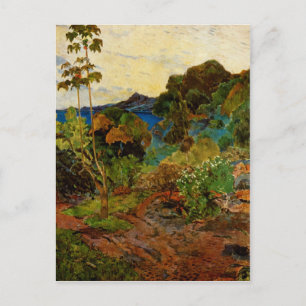 Cartão Postal Paisagem Martinica de Paul Gauguin (1887)