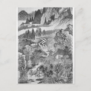 Cartão Postal Paisagem Montanha, após Huang Gongwang 1671