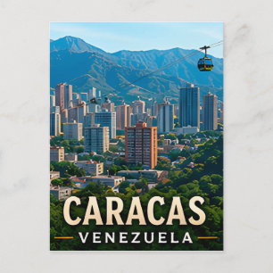 Cartão Postal Paisagem Montanhosa de Caracas e Espírito Venezuel
