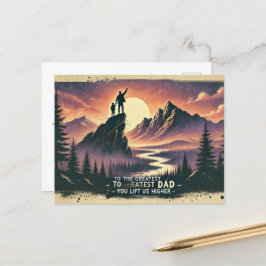 Cartão Postal paisagem montanhosa robusta para Dia de os pais