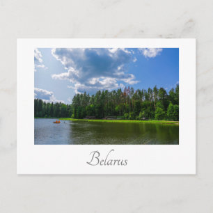 Cartão Postal Paisagem Natural Cenário do Lago Céu Belarus Cartã