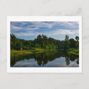 Cartão Postal Paisagem natural Cenário lago Sky Belarus