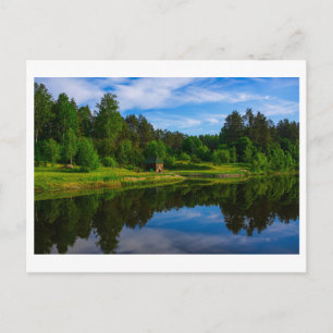 Cartão Postal Paisagem natural Cenário lago Sky Belarus