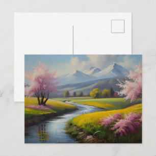 Cartão Postal paisagem natural da primavera