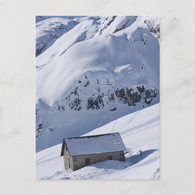 Cartão Postal paisagem nevada (Frente)