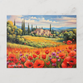 Cartão Postal Paisagem no Sul da França | Viagem Art