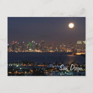 Cartão Postal paisagem noturna de San Diego