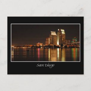 Cartão Postal Paisagem Noturna de San Diego