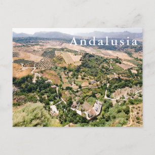 Cartão Postal Paisagem panorâmico. A Andaluzia. Ronda.