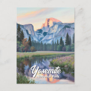 Cartão Postal Paisagem personalizada do pôr do sol do Yosemite H