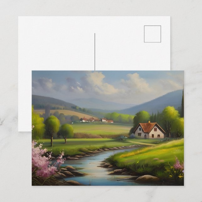 Cartão Postal paisagem primavera (Frente/Verso)