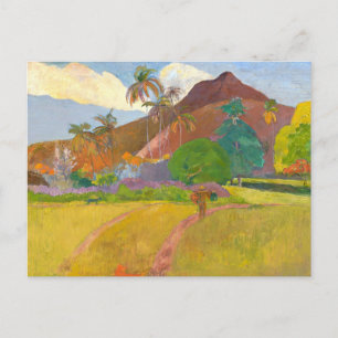 Cartão Postal Paisagem Tahitiana Paul Gauguin