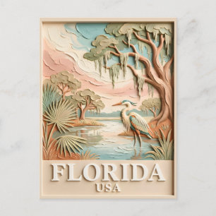 Cartão Postal Paisagem Textura de Pássaros da Vida Selvagem dos 
