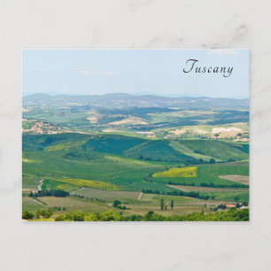 Cartão Postal Paisagem Toscana Típica com Colinas - Itália