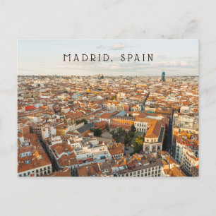 Cartão Postal Paisagem Urbana Aérea Madrid Espanha Viagem