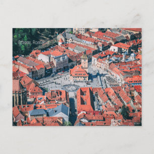 Cartão Postal paisagem urbana de Brasov, Romênia,