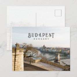 Cartão Postal Paisagem urbana de Budapeste Hungria, foto de viag