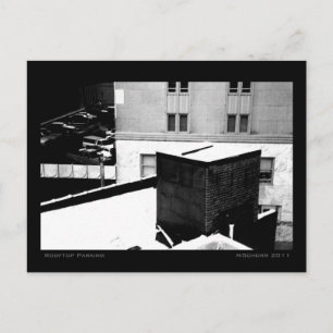 Cartão Postal Paisagem Urbana de inverno no terraço