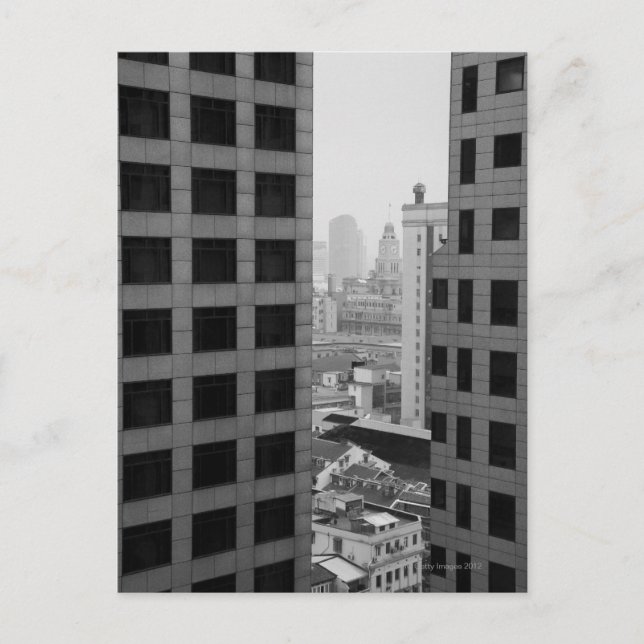 Cartão Postal Paisagem urbana de Xangai, China (Frente)