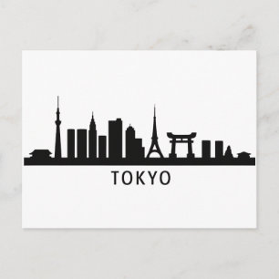 Cartão Postal Paisagem Urbana do Japão Viagem   Silhueta do Hori
