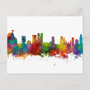 Cartão Postal Paisagem urbana do Rio de Janeiro Brasil