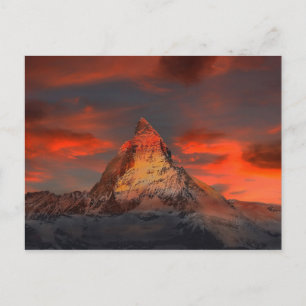 Cartão Postal Paisagem vermelha de terra firme