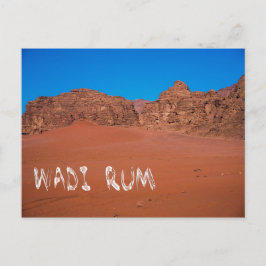Cartão Postal Paisagem Vermelha de Wadi Rum