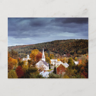Cartão Postal Paisagem Vermont, cores do outono