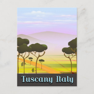 Cartão Postal Paisagem viagem da Toscana Itália.