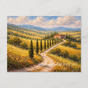 Cartão Postal Paisagem Vila do Campo Toscano Dourado