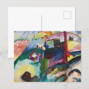 Cartão Postal Paisagem Wassily Kandinsky com Chaminé de Fábrica