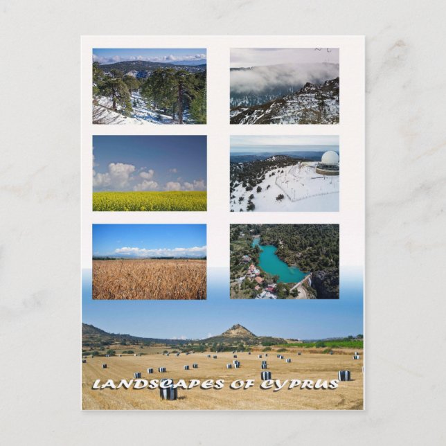 Cartão Postal Paisagens de Chipre postais (Frente)