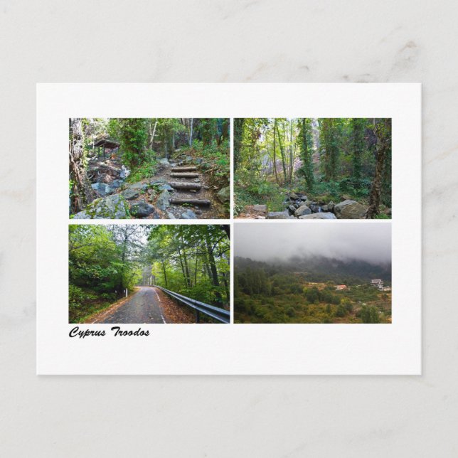 Cartão Postal paisagens de Troodos (Frente)