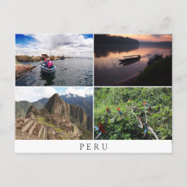 Cartão Postal Paisagens do Peru no souvenir da colagem