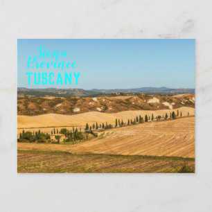 Cartão Postal Paisagens típicas da província de Siena, na Toscan