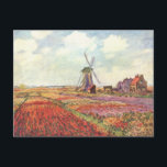 Cartão Postal Países Baixos - Monet<br><div class="desc">Esta é uma pintura à base de petróleo de Claude Monet intitulada "Holanda".</div>